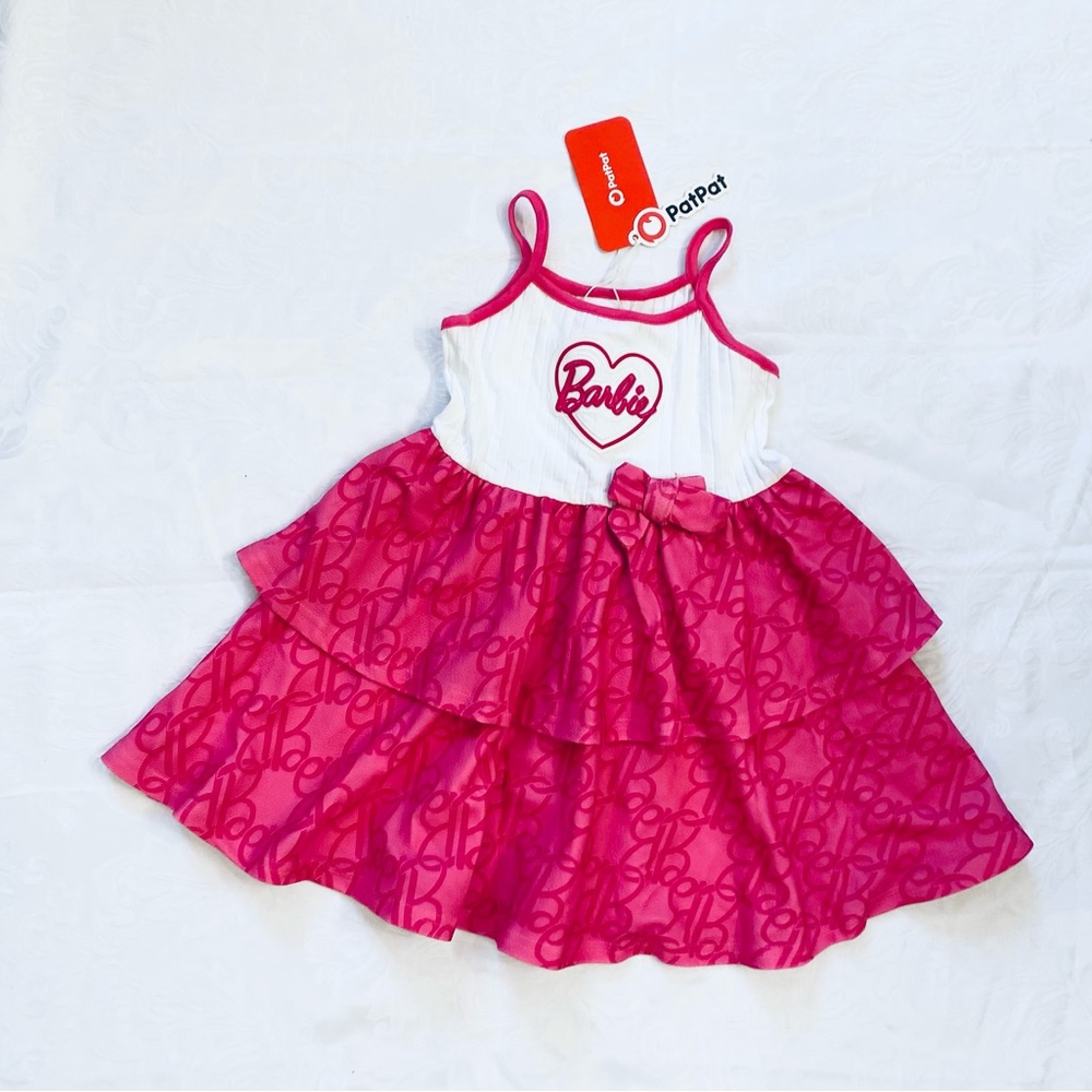 Barbie Fuchsia and White Layered Dress